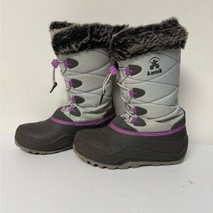 Kamik Gray and Black Winter Boots